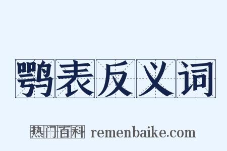 鹗表反义词是什么意思的图片
